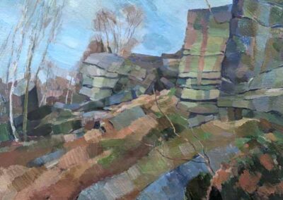 Alan John Green AG20 'Shipley Glen' (131) 1996 oil 40x39cm framed to 56x53cm £220