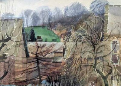 Alan John Green AG22 'Rooftop View' Prob. Northcliffe from Moorhead, Shipley (100). Watercolour. 18x17cm framed to 333x33cm £60