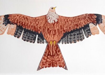 Alison Deegan AD39 'Red Kite' Linoprint Framed 55x30 £105