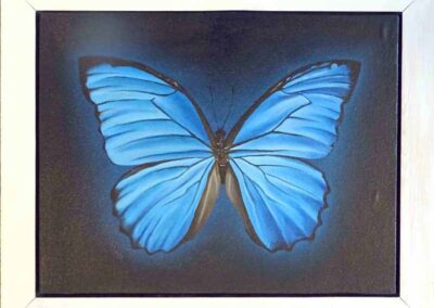 Amy-Charlesworth-AC079-'Blue-Butterfly'-Oil-on-canvas-54.5x44-£100