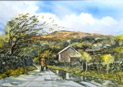 Andrew Storrie AS14 'Blustery' watercolour. Mounted to 60x42cm £175