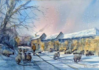 Andrew Storrie AS25 ' Grisdale East Yorkshire' watercolour 49x31cm mounted to 60x42cm £150