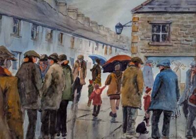 Andrew Storrie AS28 'After the Match' Original watercolour. image 43x33cm mounted to 53x43cm £185