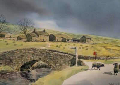 Andrew Storrie AS32 'Yockenthwaite' Original watercolour. image 48x32cm framed to 63x45cm £245