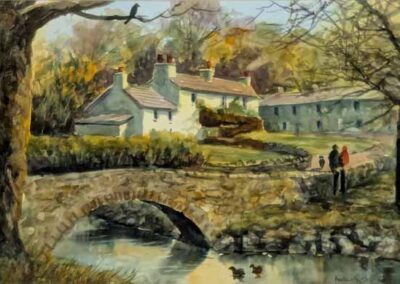 Andrew Storrie AS35 'Clapham' Original watercolour. image 49x32cm mounted to 59x42cm £195