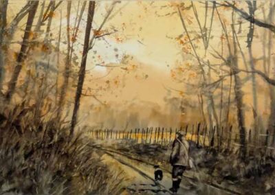 Andrew Storrie AS38 'Morning Glory' Original watercolour. image 49x32cm mounted to 59x42cm £195