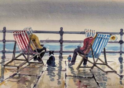 Andrew Storrie AS40 'Bracing' Original watercolour. image 49x32cm mounted to 59x42cm £195