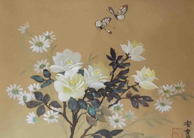 Anne Allan AA03 'Golden Summer' Chinese brush painting colours and ink 20x16in £175