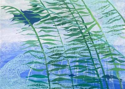 Anne Marwick AMW08 'Sea-Weed' Gouache and oil pastel framed to 53x46cm £170