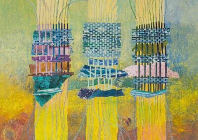 Anne Marwick AMW10 '3 Weavings' Gouache and oil pastel framed to 51x57cm £280