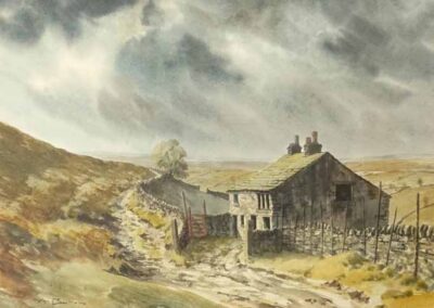 Arthur Craven 1934-2013 ACR01 'Far Intake nr Haworth' Watercolour 47x33cm framed to 70x59 SOLD