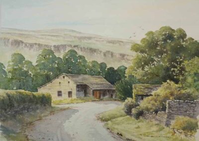 Arthur Craven 1934-2013 ACR03 'Kettlewell Bottom of Park Rash' Watercolour 40x30cm framed to 51x42 mr £140
