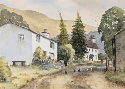 Arthur Craven 1934-2013 ACR08 'Stonethwaite, Borrowdale, Cumbria' Watercolour 35x22cm mounted to51x40.5cm £90