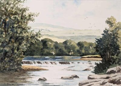 Arthur Craven 1934-2013 ACR10 'On The Wharfe' Watercolour 35x22cm mounted to51x40.5cm £120