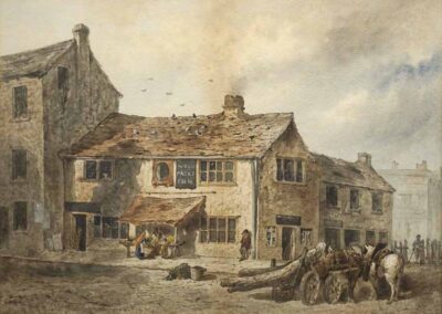 Arthur McArthur c1828-1892 AM02 'Wool Packs Inn' (Lower Kirkgate, Bradford) watercolour 37x26cm SOLD