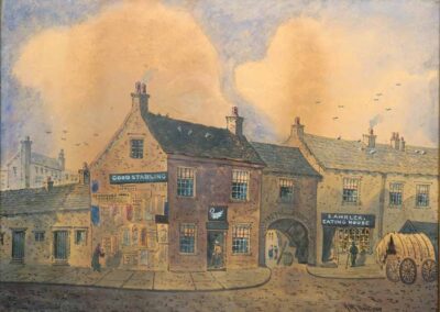 Arthur McArthur c1828-1892 AM03 'White Swan Inn' (Market St, Bradford) watercolour 54.5x40cm, framed to 61x47cm £150