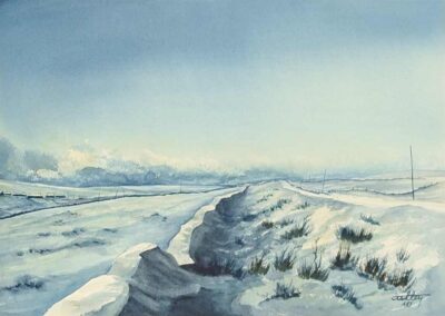 Ashley Jackson 1940- 'Down to Victoria in the Winter of '94' Watercolour 51x36cm framed to 71x57cm £380