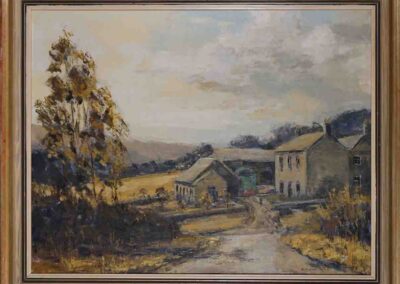Barry Claughton1934- BC01 'The Washburn Valley, Emmerdale'Oil on canvas, framed to 75x59cm lr £260b