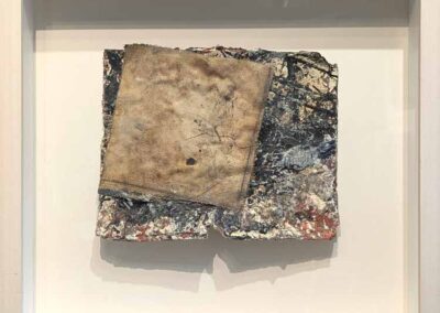 Ben Snowden BS41 'Struggling with Everyday Life' Mixed media on card and canvas. Framed to 43x45cm £145