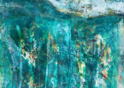 Bev Morton BMN02 'And Breathe' Mixed media. 50x50cm framed to 54x54cm £300