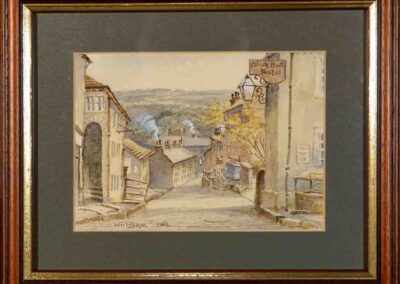 Bill Parker WP02 Keighley Parish Church. Watercolour 18x13 framed to 29x24cm  sold