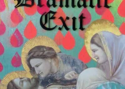 Bonehead BH063 'Dramatic Exit'. Laser cut and Stencil art 30x30cm £80