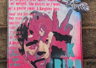 Bonehead BH068 'Keighley Bird'.Lazer cut and stencil art 60x15cm £60