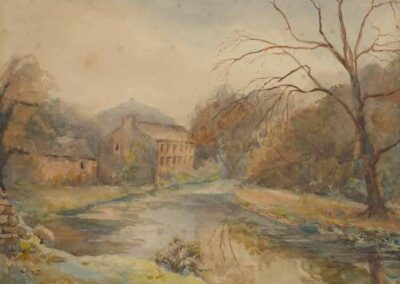 C Hainsworth 'Old Hirst Mill' watercolour 28x22cm £60