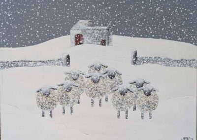 Christina Harris CAH2020043 'Walking Snowballs' Acrylic 20x16in £250