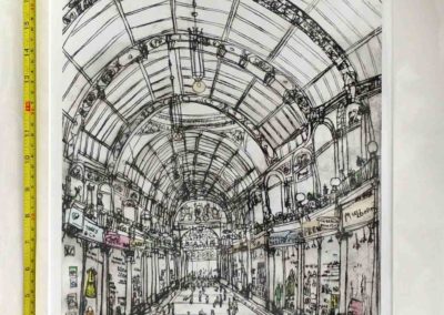 Clare Caulfield C13 'Shopping in County Arcade, Leeds' 35of195 Ltd edn Giclee print. Mounted to51x42cm £165
