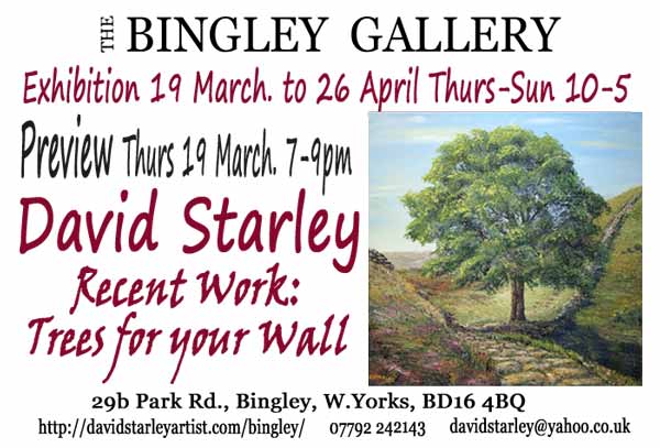 Coming shortly: David Starley 19 March to 26 April 2026