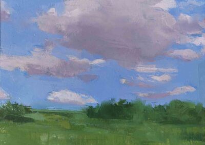 Daniel Metcalfe DM06 'Cloud Shapes' oil on paper 21x17