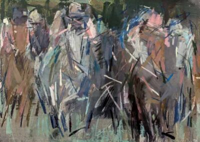 David Greenwood DS02 'Horse Racing' 2003 Pastel 34x25cm framed to 55x46cm £175