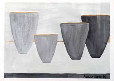 Dianne Cross 'Monochrome Vessels' Gouache £150
