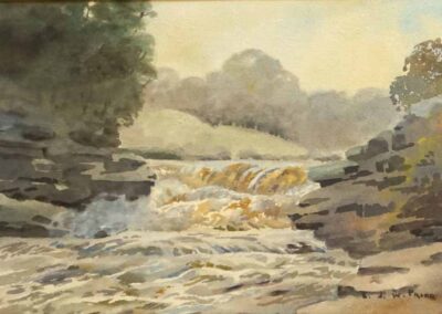 EJW (Jack) Prior 1914-1988 JAP01 'Aysgarth Falls' watercolour 30x20cm framed to50x41cm £110