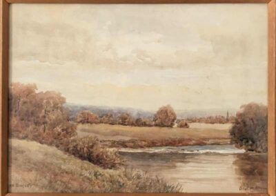 Ethel M Kitson 1894-1964 Bradford EK01 'Near Bingley' watercolour 34x24cm £75