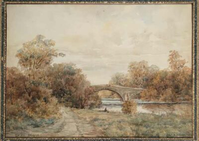 Ethel M Kitson 1894-1964 Bradford EK02 'Ilkley Old Bridge' watercolour 34x24cm £75