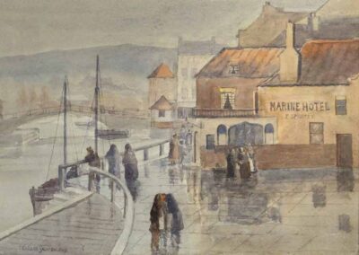 Frances Watson Sunderland 1866-1949 FWS02 'Marine Parade, Whitby'. watercolour 37x27cm framed to 55x44cm £200
