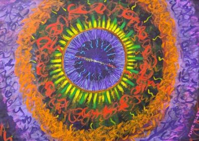 Frank Hiley FH01 'Nebula 1a' acrylic 36x24in £75