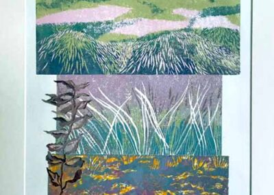 Heather Swain HSW02 'Moorlands 3' Linoprint1of1 Framed to 55x45cm £120