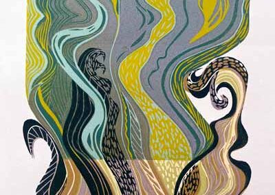 Heather Swain HSW16 'A River's Disguise' Linoprint 5of12 £60