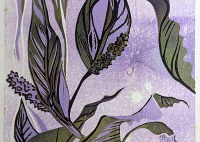 Heather Swain HSW29 'Winter Lillies' Linoprint 5of8 40x30 £60lr