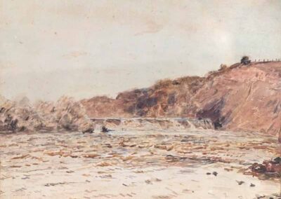 Herbert Royle HRO05 'A River Scene' watercolour 44x33cm framed to 61x52cm £145lr