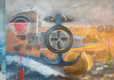 Ian Burdall IB26 'What I Think About When I Think About The Coast' Oil on canvas. 50x40in £250