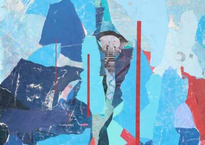 Ian Tothill IT06 'Surf's Up' Mixed Media Collage 39x39cm £140lr