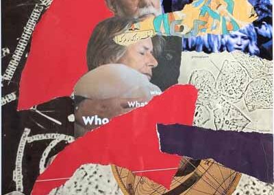 IanTothill IT09 'Everything for Everyone-Who, What, Why' Giclee Print of Collage framed to 45x32cm £60