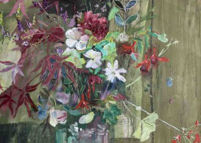 JF509K 'Treasure from the Garden' mixed media on original Daniel Paolo painting framed to 68x84cm £390