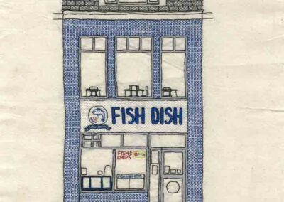 Jade Marczynski JM03 'Fish Dish' Hand Embroidery £300