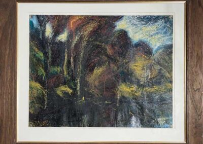 Jake Attree JAT01 'The Aire at Saltaire' Pastel and emulsion paint on paper framed to90x77cm with frame £950