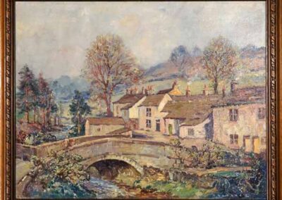 James Hardaker 1901-91 JH06 'Dales Village' oil on board 20x16in framed to 22x18.5in £200 lr